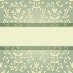 Card template with seamless pattern