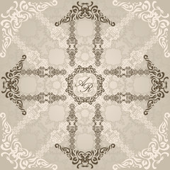 Seamless background with an elegant frame