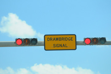 stop for drawbridge sign