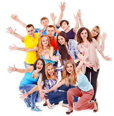 Obraz premium Group sport fan cheer for.