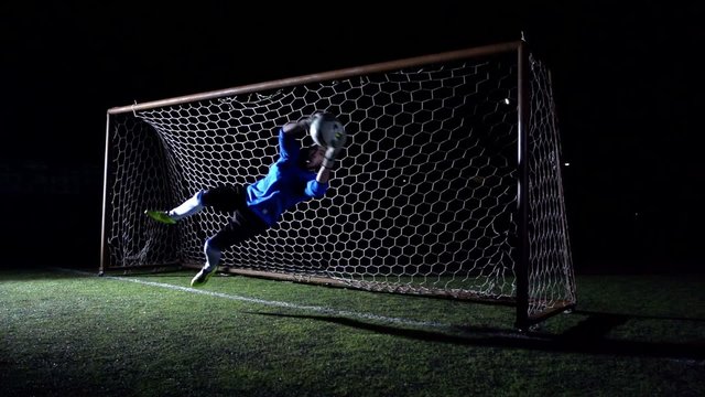 Soccer Goalkeeper In Action