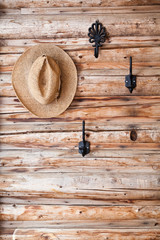 Hat Hanging on Hook