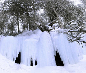 Natural winter cave