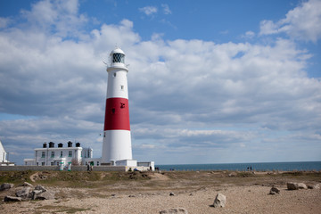 Fototapeta na wymiar Portland Bill lighthouse, Dorset, UK, Jurassic coast