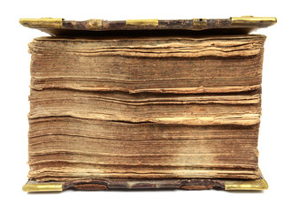 Old book isolated on white background
