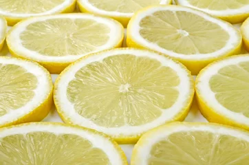 Crédence de cuisine en plexiglas Tranches de fruits Fond de nourriture - citron tranché