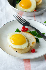 Toast with fried egg