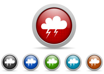 weather forecast vector icon set