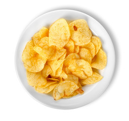 Chips in a plate isolated