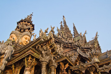 Fototapeta premium sanctuary of truth in Chonburi thailan