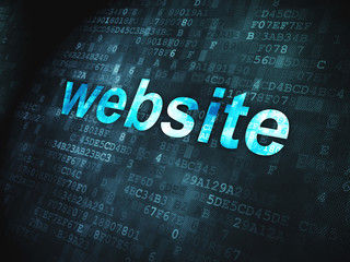 Web design SEO concept: Website on digital background