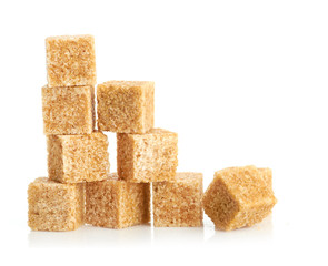 Brown cane sugar cubes