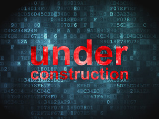 Web design SEO concept: Under Construction on digital background