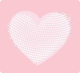 hand made style heart print - girlish design template