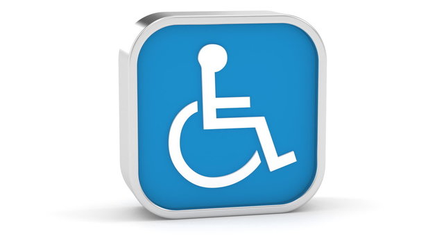Dark Blue Accessibility Sign