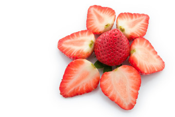 strawberries shaped like a flower