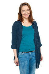 Obraz premium Portrait of a happy middle aged woman