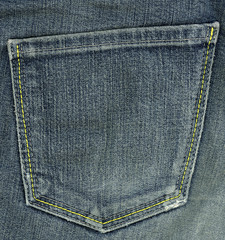 A denium blue jean pocket