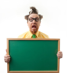 Surprised teacher