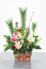 正月アレンジ花