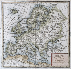 original antique Europe map