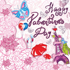 valentines day background scrapbook style