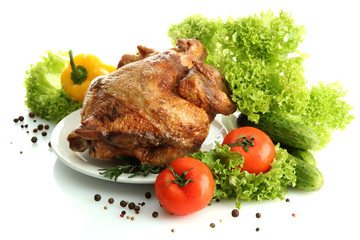 Tasty whole roasted chicken