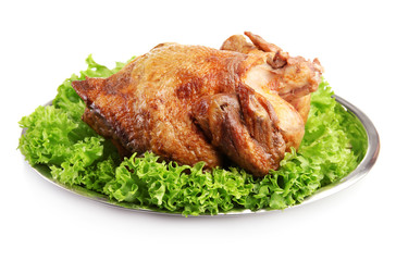 Tasty whole roasted chicken