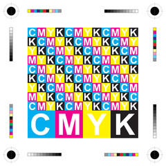 CMYK letters design art image