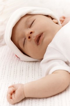 Closeup sleeping infant