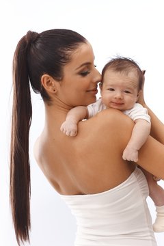 Young mother with beautiful baby
