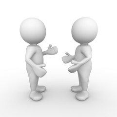 3D Minimalistic People Talking