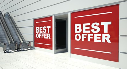 Best offer on shopfront windows and escalator