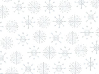 Icy snowflake on white