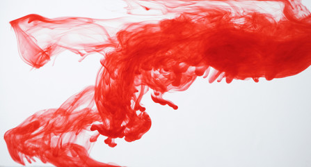 Red ink in water - obrazy, fototapety, plakaty