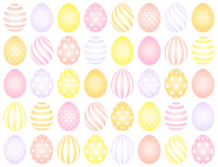 40 Easter Eggs Pattern Pastel Purple