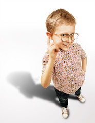 Pretty curios boy portrait