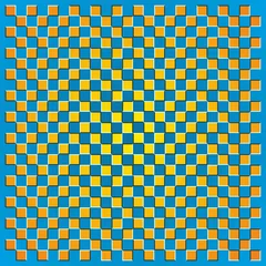 Photo sur Plexiglas Psychédélique Bordures carrées illusion d& 39 optique