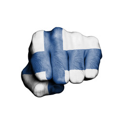 Front view of punching fist