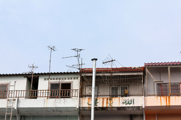 Fototapeta premium Old antenna in old Commercial building