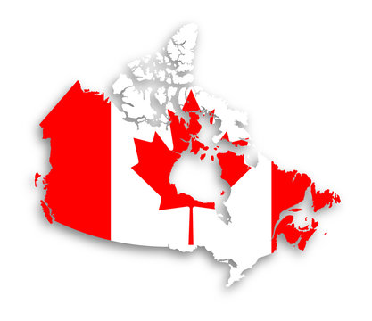 recommend clip art: Canada map with the flag inside