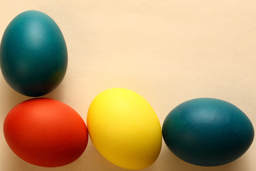 Easter eggs as background