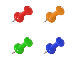 coloured push pins