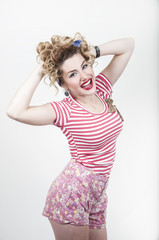 Fototapeta premium funny pin-up woman