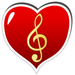 Love music symbol