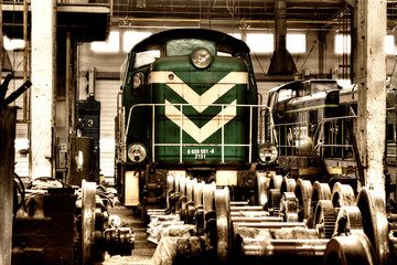 Fototapeta old cargo train obraz