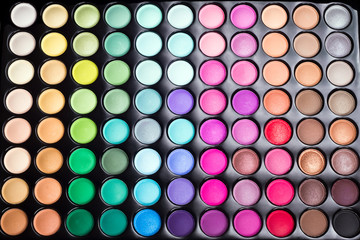 Eye shadows palette background