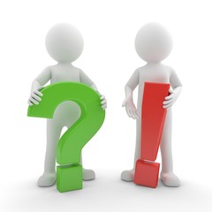 3d Männchen Frage Antwort