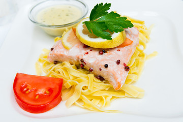 pasta and smoked salmon