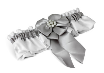 wedding garter on white